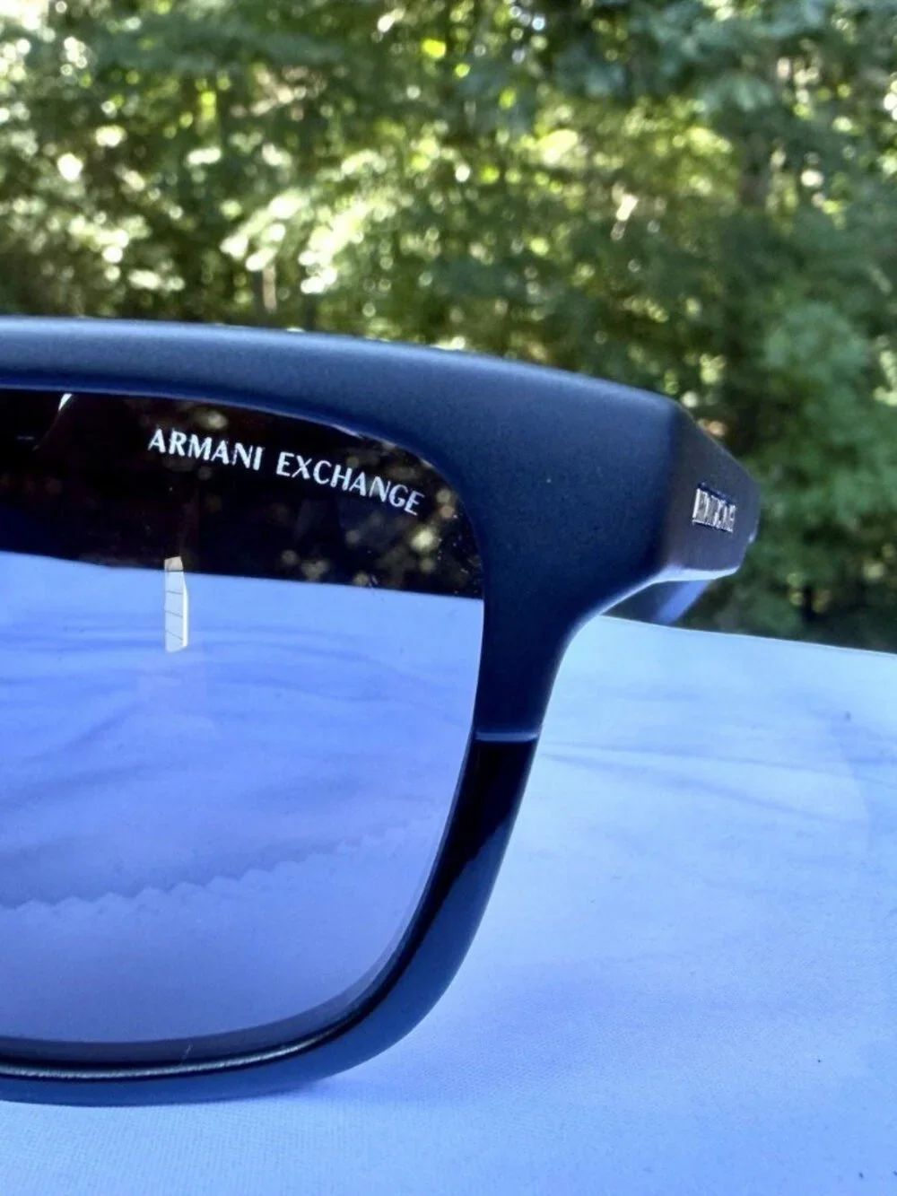 Armani Exchange AX4026S Sunglasses Men Matte Dark Blue Grey Lens 56mm 812287 3N